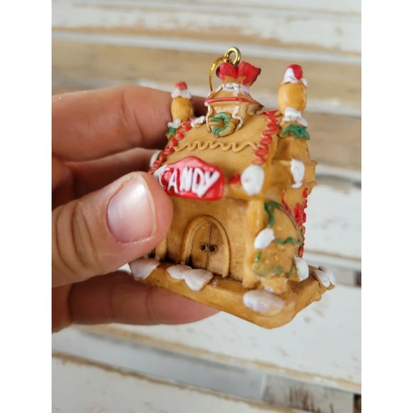 Candy gingerbread household ornament vintage Xmas mini tree - Picture 2 of 8